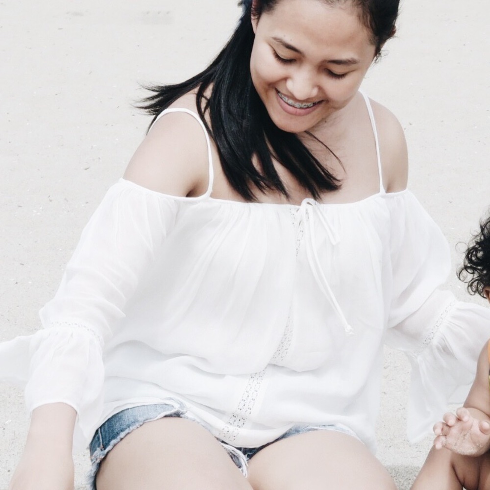 Zara cold shoulder top